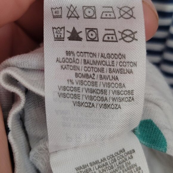 Cat&Jack/Primark "Mommy's Sweet Heart" Shirt &Blue Stripped Heart Legging Outfit - Picture 4 of 11